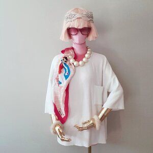 EUC Zara off-white soft-feel top, S